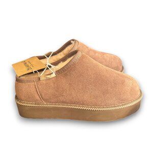 BEARPAW Tabitha Women’s Suede Slippers Hickory Brown Size 10 NEW